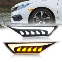 LED Side Marker Lights Dynamic Sequential Turn Signal Lamp Daytime Running Light DRL For HONDA CIVIC 2016 2017 2018 2019 2020Signal Light Assemblies P