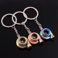 Mini Metal Car Turbine Crafts Charms Turbocharger Colorful 3D Alloy Chain Car Turbine Pendant Accessories Gift Wholesale