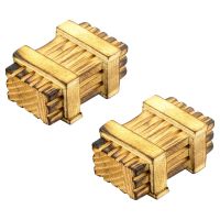 2Pcs Simulation Wooden Box Decoration for Axial SCX24 UTB18 TRX4M 1/18 1/24 RC Crawler Car Upgrade Parts