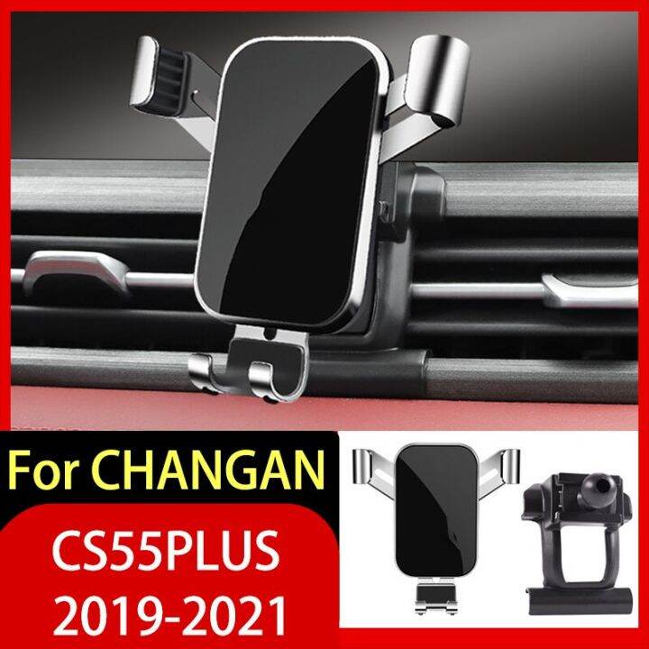 ที่จับโทรศัพท์มือถืออุปกรณ์ตกแต่งรถยนต์สำหรับ-changan-cs55plus-2019-2020-2021ระบบนำทางแรงโน้มถ่วงกระจกมองหน้ารถยนต์รองรับ-gps