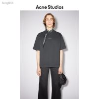 feng046Acne Studios เสื้อยืดแขนสั้นผู้ชาย ผ้าฝ้ายพิมพ์ลาย สีดำ BL0278-900