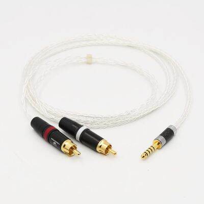 2.5Mm Trrrrs/4.4 Mm Balanced Male แจ็ค3.5Mm ปลั๊ก RCA Aux 8X 1.0Mm หูฟังสายเงินแอมป์