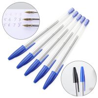 ♗♘ 5/10 Pcs 1.0mm Ballpoint Pens Blue Black Plastic Ball Point Pens Student Gift School Office Supplies Long Lasting Smooth Writing