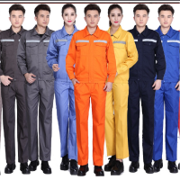 เสื้อผ้าทำงาน Workwear เสื้อผ้าผู้ชายผู้หญิงแขนยาว Workmen ชุดรถ Workshop ชุดทำงาน Mechanical Repairmen Coverall