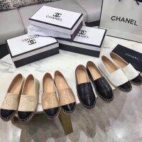 COD DSFEDTGETEER CH Womens Shoes New Fashion Genuine Leather Flat Shoes Classical Brand Designers Women Spring Autumn Espadrilles Loafers Shoes