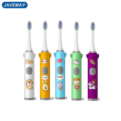 ♕◊ Sonic Toothbrush Electric for Children Smart Cute Tiger Pattern IPX7 Waterproof Ultrasonic Household Toothbrush Whiten Teeth Kid