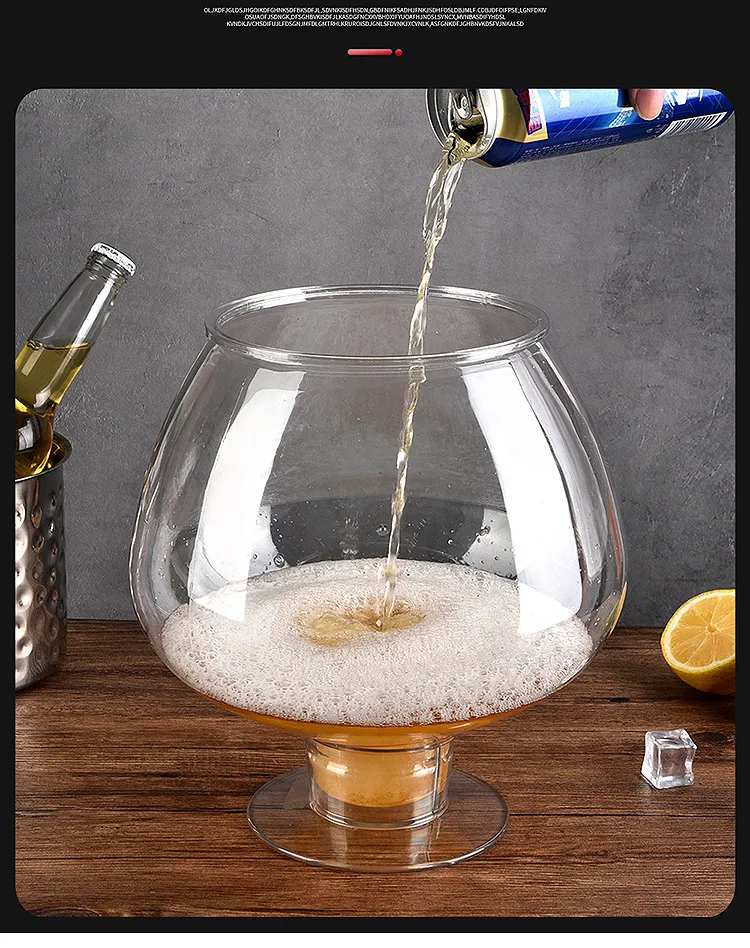 6000ml Creative Super Large Brandy Big Glass Red Wine Goblet Cup Ktv Bar  Big Capacity Beer Mug Drinking Glasses Home Decoration