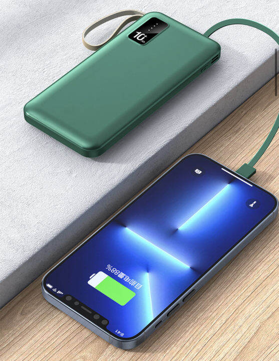 power-bank-30000mah-usb-พาวเวอร์แบง-fast-charging-สีดำ-เพาเวอร์แบงค์-รวมสายชาร์จ-4-เส้น-เหมาะสำหรับมือถือรุ่นต่างๆ-พาวเวอร์แบงค์จำเป็นสำหรับการเดิน