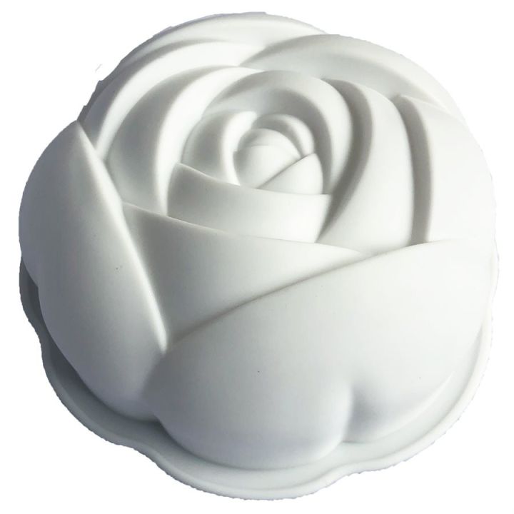 GL-แม่พิมพ์ ซิลิโคน ดอกกุหลาบ ดอกใหญ่ (คละสี) Large Rose Silicone Baking &amp; Freezing Mold