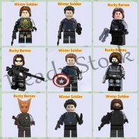 【hot sale】 ❦►□ B02 LEGO compatible toys Marvel Captain America Winter Soldier Childrens toys Doll Building blocks