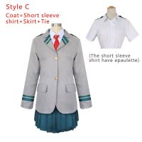 Ready Stock 1 Set Women Girls My Hero Academia OCHACO URARAKA Asui Tsuyu Anime Uniforms Dress