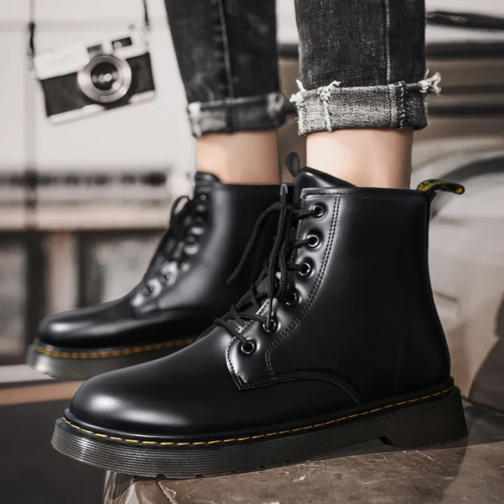 high cut martin boots