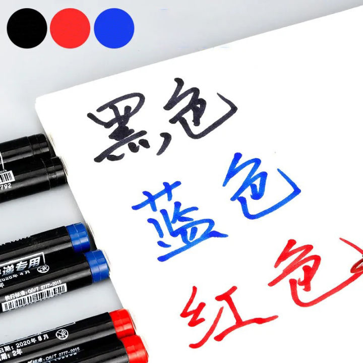 3-9pcs-สี-marker-ปากกากันน้ำสีดำปากกาสำหรับยาง-oily-markers-quick-drying-ปากกาลายเซ็นอุปกรณ์เครื่องเขียน-yrrey