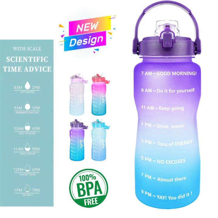 Portable 2L Pastel Color water bottle tumbler motivational tumbler ...