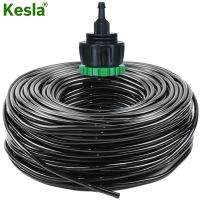 KESLA 10-50 Meters 4/7mm Garden Water Hose w/ Quick Connector Micro Drip Misting Irrigation 1/4 New PVC Tubing Pipe Greenhouse Watering Systems  Gar