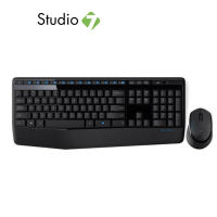 เมาส์และคีย์บอร์ด Logitech Keyboard + Mouse Wireless Combo MK345 TH pad by Studio 7