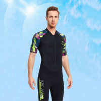 1.5มม. ชุดดำน้ำ UV-Proof Chloroprene ยางดำน้ำดูปะการังชุดว่ายน้ำ Quick Dry Warm Shorty Wetsuit Warm-Keeping