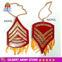 GILBERT ARMY STORE Gantungan Mobil Sevron Akmil Akpol Tni Polri merah Rumbai Assesories Terbaru