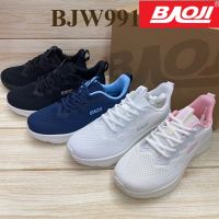 Baoji BJW 991 รองเท้าผ้าใบหญิง สนึกเกอร์ (37-41) สีดำ/ดำทอง/ขาว/ครีมชมพู/กรมฟ้า