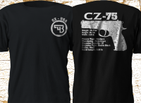 New Cz 75 Usa Ceska Zbrojovka Firearms Guns Logo Black T Shirt 2 Sides 2019 Unisex Tees S-4XL-5XL-6XL