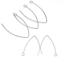 Semitree 100pcs Stainless Steel Ear Wires V Shape Earrings Hook for DIY Jewelry Earring Making Handicraft Supplies Accessories