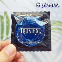 ถุงยางอนามัย ลาเท็กซ์ Extra Strength Lubricated Condoms 5, 10 หรือ Or 20 Pieces (Trustex®)