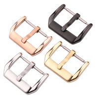 Wholesale 20pcs Watchband Buckle Stainless Steel Middle Brushed Strap Clasp Silver Gold Black Watch Accessories 16 18 20 22mm