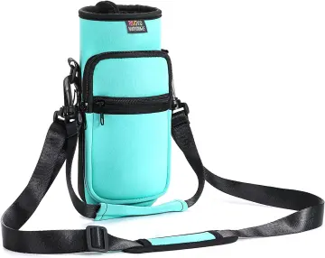 Nuovoware Water Bottle Carrier Bag Fits Stanley Flip Straw Tumbler, 30OZ Bottle  Pouch Holder with Adjustable Shoulder Strap, Neoprene Water Bottle Holder  for Hiking Travelling Camping, Black 
