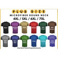 PLUS SIZE (4XL to 7XL) Microfiber T ShirtJersi T ShirtPlus Size T ShirtT Shirt LelakiPlain T ShirtBaju Lelak (RN)