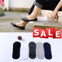 [24Hs Delivery] 5 Pairs Mens Nonslip Loafer Boat Ankle Low Cut Cotton Socks