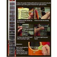 【lz】⊙♘  Para iniciante guitarra fretboard nota decalques fingerboard trastes mapa adesivo aluno