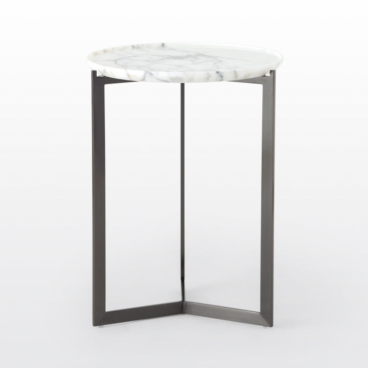 modernform-โต๊ะข้าง-webb-s47-2-h60-ขาสแตนเลสสีดำ08af-top-หินอ่อนสีขาว-wgzz