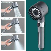 Zhangji High Pressure 3-Mode Message Shower Head With Stop Button Handheld Water Saving Spray Nozzle Bathroom Accessories Showerheads