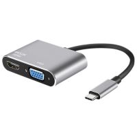 อะแดปเตอร์แปลง Fadads USB C 4K USB3.0 HDMI-รองรับตัวแปลงวิดีโอเสียง87W ที่ชาร์จสำหรับ S9 S10