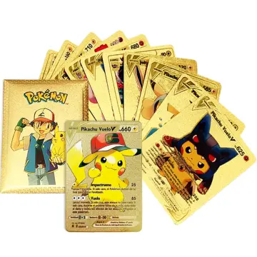 Anime Pokemon Go Card Pack with Metal Gold Cards English Charizard