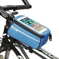 B-SOUL Waterproof MTB Road Bike Front Tube Bag 6inch Phone Touch Screen Saddle Mobile Phone With Headphone hole Bike Accessories