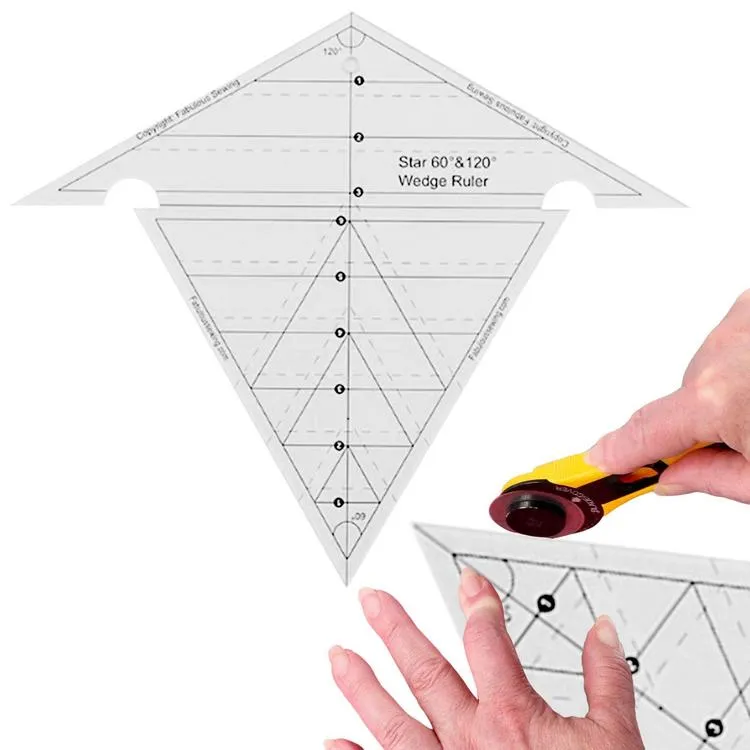 Quilting Rulers Ultrathin Star Making Art Ruler Template Angle Patterns  Drawing Craft Patchwork Ruler Sewing Supplies for Designers capable