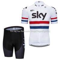 ◈ COD SKY New Style Bike Clothes Set Cycling Jerseys Mens White Short Sleeves Cycling Jerseys Set