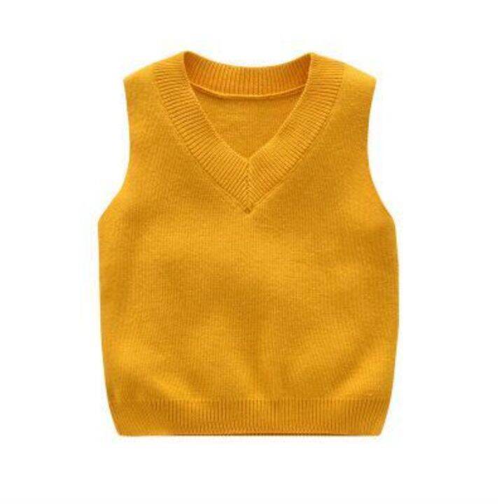 good-baby-store-2018-winter-new-kids-sweater-knitted-vests-for-girls-v-neck-fleece-vest-boy-casual-sleeveless-vest-sweater