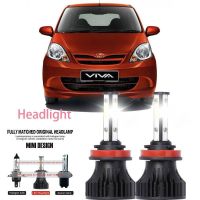 หลอดไฟหน้ารถยนต์ LED LAI 40w 6000k สีขาว สําหรับ Perodua Viva 2007-2014 2PCS