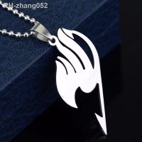 New Fashion Anime Fairy Tail Necklace Guild Logo Tattoo Pendant Animation Jewelry Leather Rope for Men Women Gift