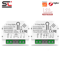 Tuya Smart Life ZigBee Switch ไฟฟ้าพลังงาน Monitor KWh Timer Mini โมดูลทำงานร่วมกับ Home Alexa