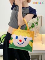 Original hand-drawn cartoon cute canvas bag female xia art design feeling diy custom AI33 small laptop bag 【BYUE】