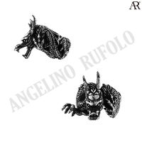 ANGELINO RUFOLO Ring ดีไซน์ Dragon แหวนผู้ชาย Stainless Steel 316L(สแตนเลสสตีล)คุณภาพเยี่ยม สีเงิน