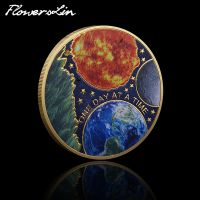 【CC】✈  Day At A 4 Commemorative Coin Painted Gold Metal Souvenir