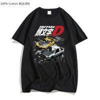 AE86เสื้อยืดอะนิเมะ Initial D สำหรับผู้ชายเสื้อยืดลายกราฟฟิครถของเล่นรถแข่งดริฟต์เสื้อยึดแขนสั้นเท่ๆสำหรับฤดูร้อน