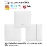 Tuya Zigbee Wireless Smart Scene Switch 1/2/3 Guang DC 3V Smart Home Remote Control Wall Panel Switches Work With Google Home Power Points  Switches S