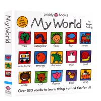 Imported English version genuine my world my word xiaotiandi 5-1years old childrens English early education enlightenment paperboard Book parent-child interactive game picture book body fruit animal clothes 35hand-painted pictures 35words