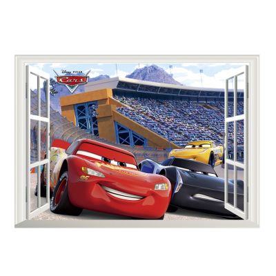 【SALE】 nancarenko1977 3d ผลรถยนต์ Lightning Mcqueen หน้าต่างสติ๊กเกอร์ติดผนังห้องนอนตกแต่งบ้านการ์ตูนสติกเกอร์ผนังพีวีซีศิลปะจิตรกรรมฝาผนัง Diy โปสเตอร์