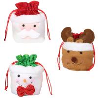 Christmas Drawstring Gift Bags Christmas Candy Gift Bags Reusable Flannelette Gift Wrapping Bags Christmas Storage Bag for Party comfy